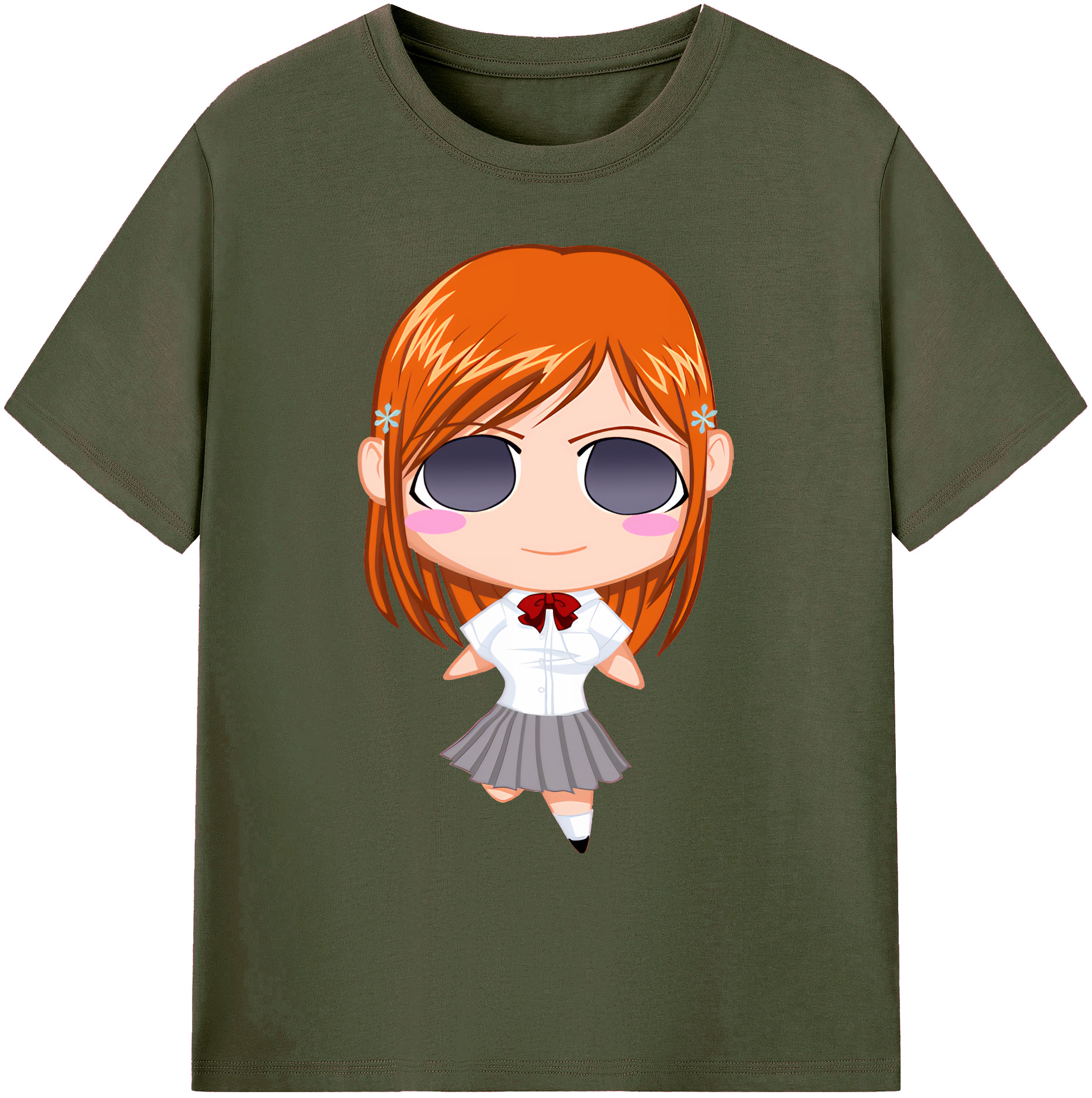 （画像用） ブリーチ 井上織姫（いのうえおりひめ） BLEACH Inoue Orihime 綿100％ メンズ半袖Tシャツ｜肌触りやわらか＆通気性